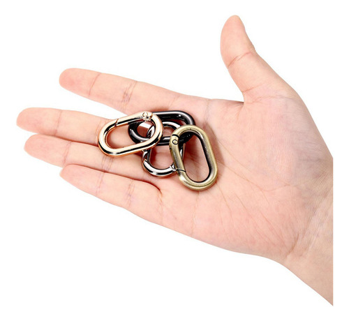 2 X 5 Anillos Ovalados De Resorte, Conector De Mosquetones,