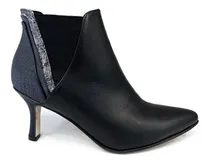 Comprar Botas Botinetas Mujer Taco Fino Elástico Moda Cuero 601 Cira