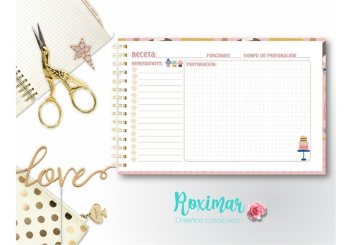 Libreta De Recetas Para Niñas Personalizado