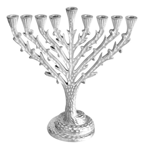 Tree Of Life Hanukkah Menorah - Fits All Standard Chanukah C