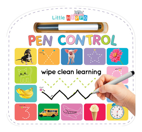 Write & Wipe Pen Control Libro Tablero Aprendizaje Novedoso