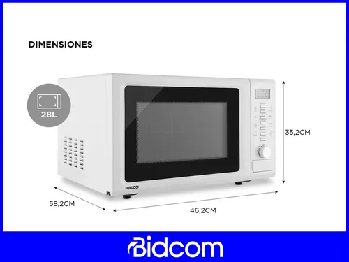 Microondas Atma 28 Lts 900w Grill Digital 5 Niveles Md1728gn