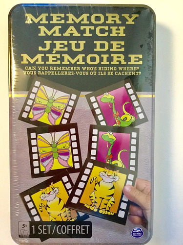 Spin Master Juego De Cartas Memory Match En Lata