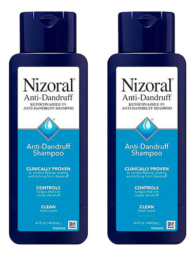2 Shampoo Anticaspa Con 1% De Ketoconazol - Nizoral 400ml