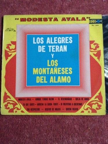 Lp Los Alegres De Teran Y Los Montañeses Del Alamo