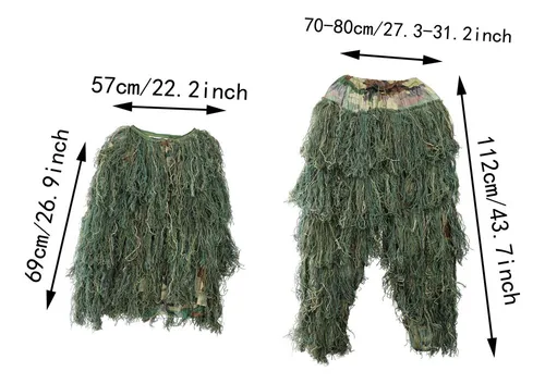 Con Capucha Elástica Ghillie Se Adapta A Los Pantalones De
