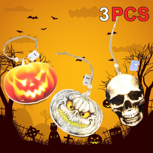 Decoracion Halloween De Luces Adornos Halloween Calabaza Led