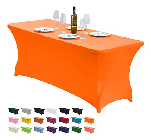 Cwk 6ft Stretch Spandex Table Cover For Rectangular 35nt9