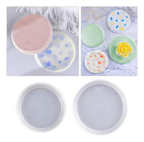 2x Posavasos Molde De Silicona Fundición De Resina Diy