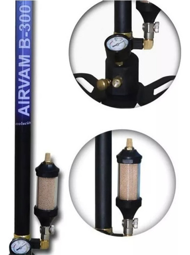 Inflador Pcp Airvam B-300 + Acople Foster Hembra +manguera Negro