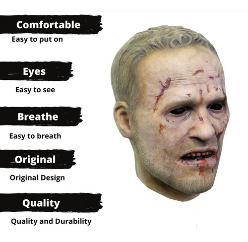 Máscara Zombie Merle Walker The Walking Dead Halloween Tot