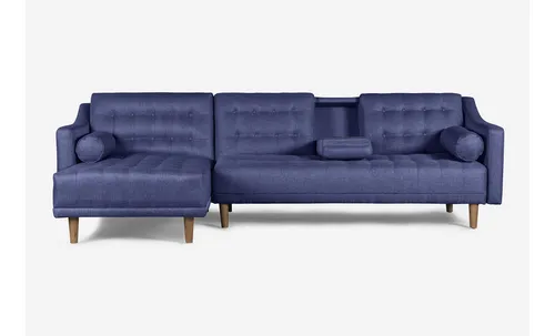 comprar Sala Modular Con Portavasos Sofá Cama Reversible Duomo Lino