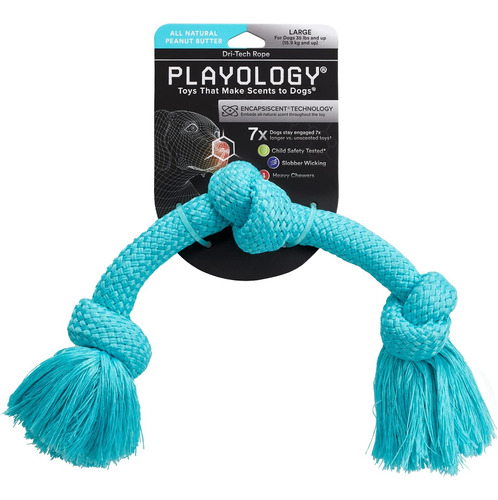 Playology Dri Tech Rope Dog Chew Toy - Para Perros De Raza G