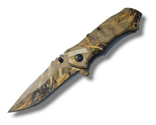 Navaja Camuflaje Realtree Semiautomatica Pesca Caza Camping