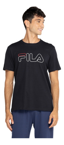 Camiseta Masculina Fila Manga Curta Letter Outline