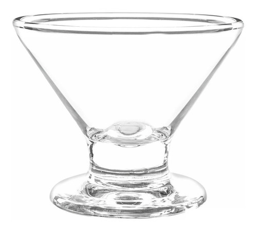 Copa De Vidrio Goblet Para Helado Postre 7.5 Oz Juego 6 Pzs Color Transparente