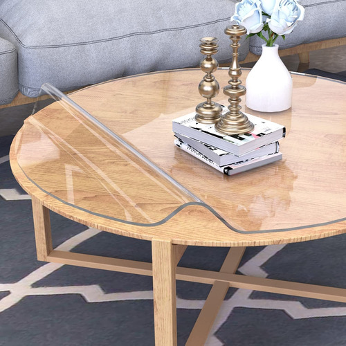 Protector De Mesa Etechmart Transparente 61cm Diámetro