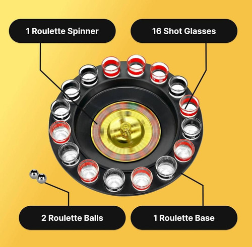 Juego Para Fiesta Ruleta De Licor Shot De Tragos
