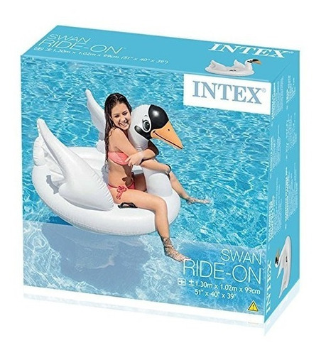 Flotador Piscina Cisne Intex  1.30mx1.02mx99cm Parche