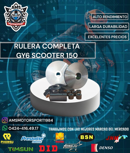 Rulera Completa Gy6 Scooter 150