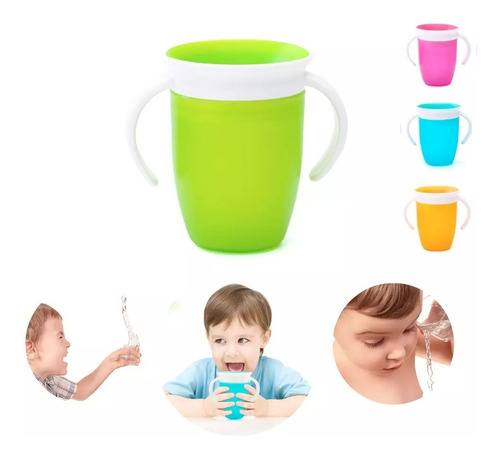 Vaso 360 Anti Derrame Entrenamiento Para Bebés Niños Y Niñas