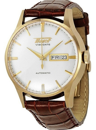 Relogio Tissot Visodate Automatico Gold Pvd T0194303603101