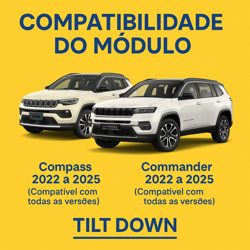 Módulo Tilt Down Carro Jeep Compass Commander 2022 2023 2024