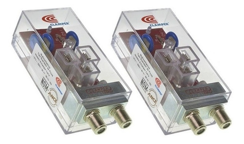 2 Supresores Picos Eléctricos Pararrayos Antena E-clamper
