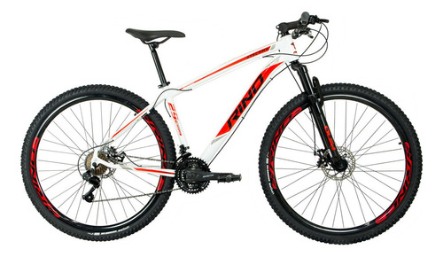 Bicicleta Aro 29 Rino Atacama - 21 Velocidades - Alumínio Cor Branco Tamanho Do Quadro 17