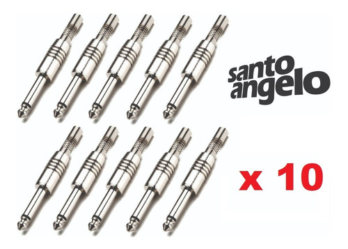 Kit Com 10 Plugs P10 Mono Santo Ângelo Ninja