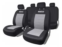 Comprar Cubre Asientos Auto Universal Sparco Poliester Negro\u002Fgris