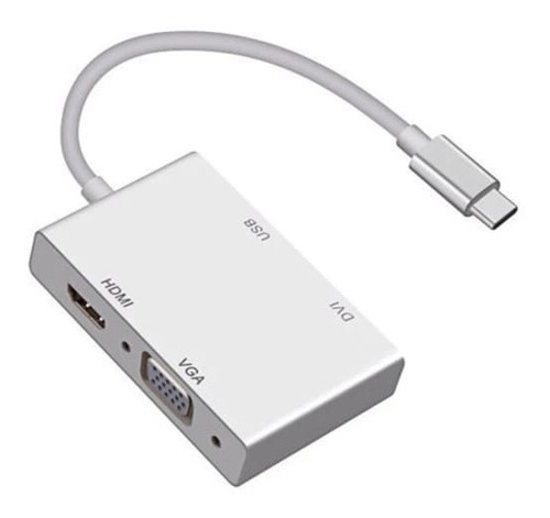 Adaptador Tipo C A Hdmi, Usb, Vga 4 En 1