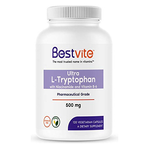 L-triptofano 500 Mg Ultra Con B3 Y B6 Bestvite 120 Cap