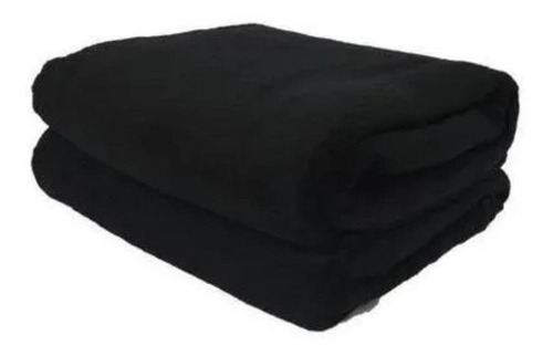 Cobertor Life Tex II Microfibra cor preto com design liso de 200cm x 180cm