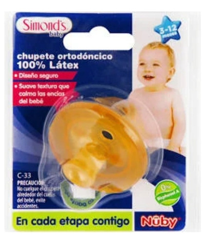 Simonds Nuby Chupete Ortodoncico 100% Latex