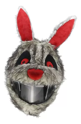 Funda protectora para casco de motocicleta, accesorio de felpa con diseño  de conejo de dibujos animados