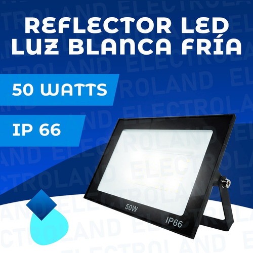 Imagen 2 de 10 de Pack X 4 Reflector Led Blanco 50w Bajo Consumo Exterior