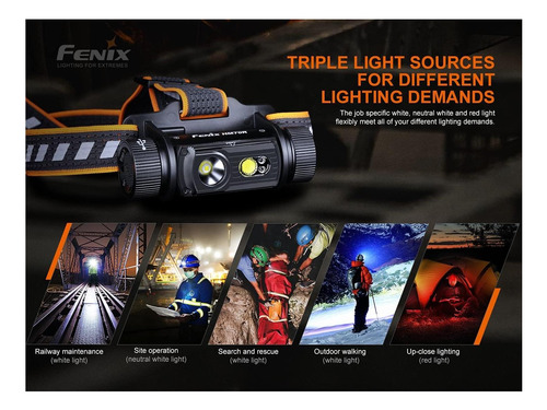 Fenix Hm70r 1600 Lumen Usb-c Cosco Recargable Con Dual Cri