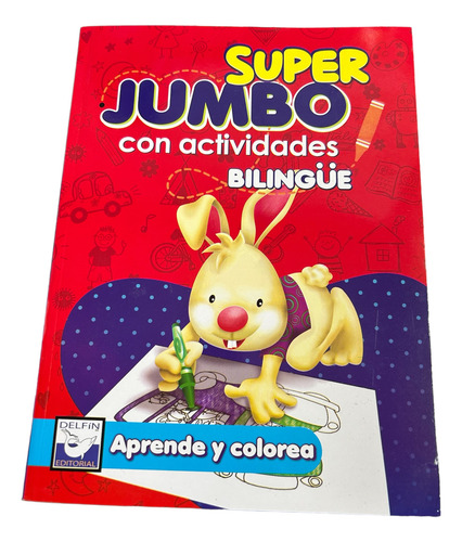 Super Jumbo Preescolar Kinder Colorear Español Inglés Rojo