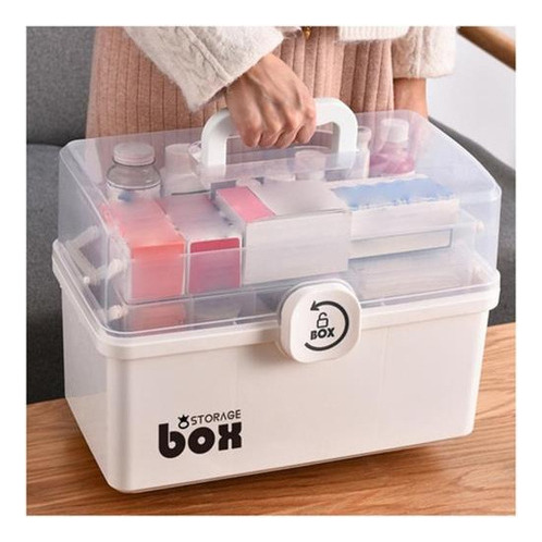 Botiquín De De Caja De Contenedores De Blanco De 3 Niveles
