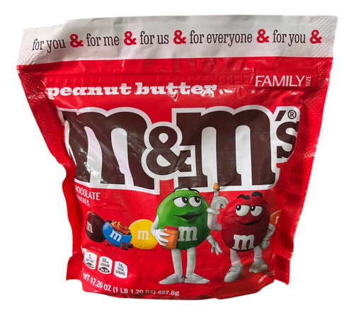 Confite M&m Peanut Butter 487g Mantequilla Mani Familiar