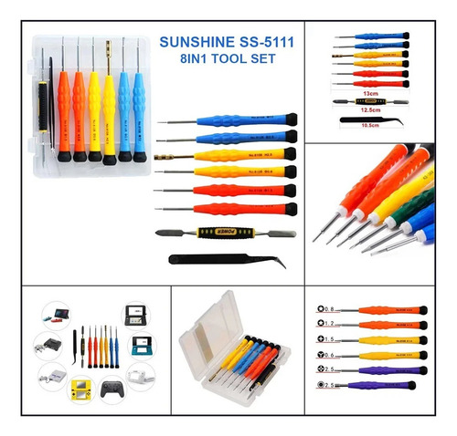 Desarmadores Para Celular, Tablet O Laptop 8 En 1 Sunshine