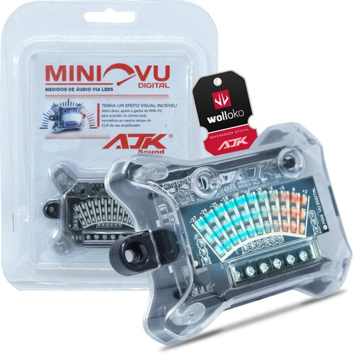 Medidor De Audio Som Ritmico Ajk Leds Colorido Mini Vu 12v