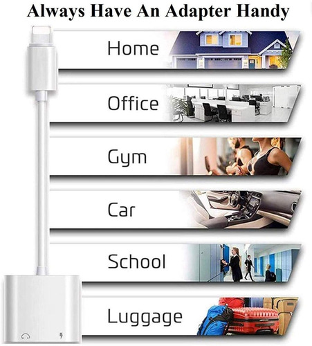 Imagen 4 de 10 de Splitter - Compatible iPhone Dual Llamadas Carga