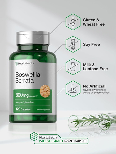 Boswellia Serrata 800 Mg X 120 Capsulas - Horbaach Sin Sabor