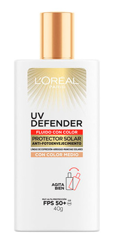 Protector Solar Fps50 Tono Medio 40ml Loreal