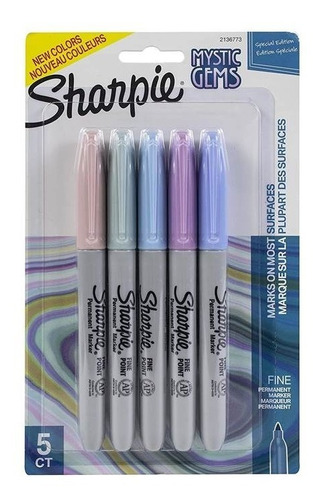 Marcador Permanente Sharpie Colores Misticos 5pzas