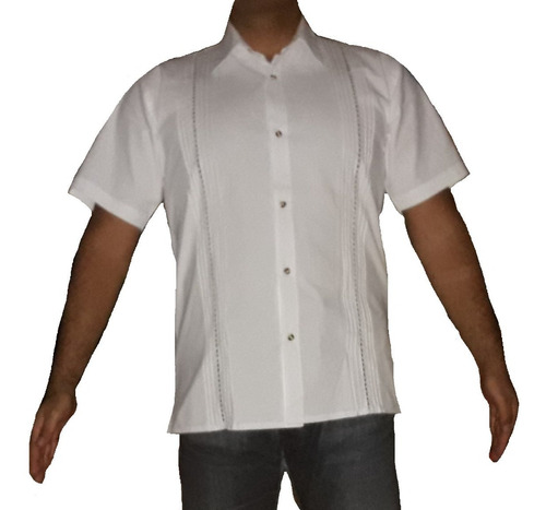 Guayabera Modelo Crochet Talla 44,46,48,50 Manta Prelavada 