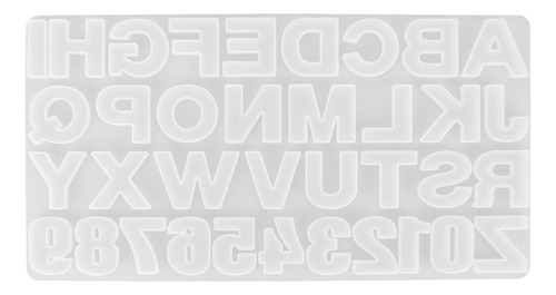 Molde De Silicona Con Patrón De Letras Y Números En Inglés P