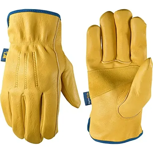 Guantes De Conductor De Cuero Resistentes Al Agua - Color Amarillo, Ideales Para Camión Y Autobús